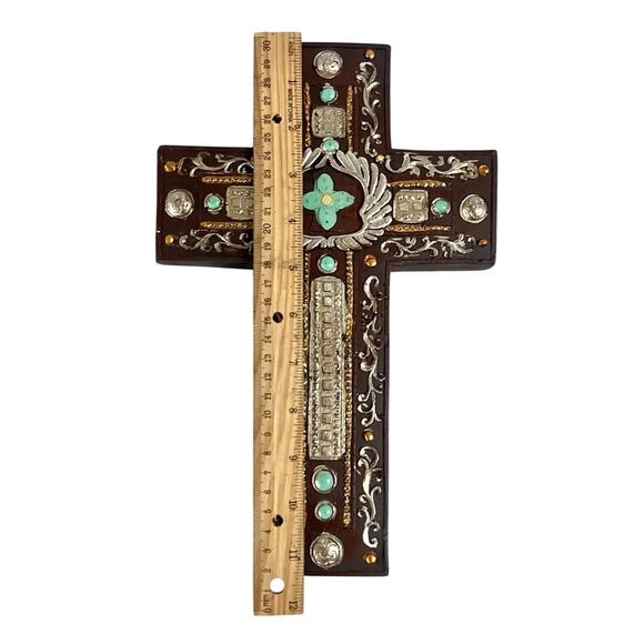 Large Plaster Cross Wall Decor - Picture 6 of 8